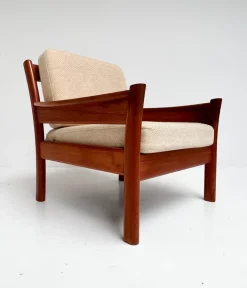 Pamono Wood Ladies Armchair from Dyrlund, 1960s New
