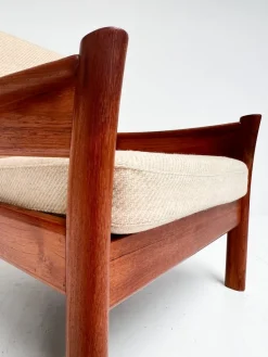 Pamono Wood Ladies Armchair from Dyrlund, 1960s New