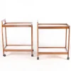 Pamono Wooden and Laminate Trolleys, 1970s, Set of 2 Online
