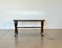 Pamono Wooden and Mirror Coffee Tables, 1960s, Set of 2