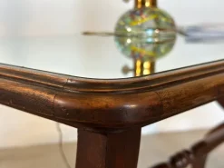 Pamono Wooden and Mirror Coffee Tables, 1960s, Set of 2