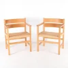 Pamono Wooden and Rope Armchairs, 1970s, Set of 2