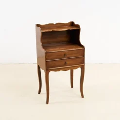 Pamono Wooden Bedside Table with Two Drawers Online