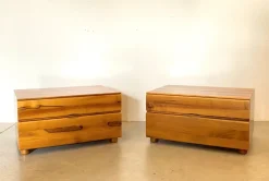 Pamono Wooden Bedside Tables by Mario Marenco for Mobilgirgi, 1980s, Set of 2 Clearance