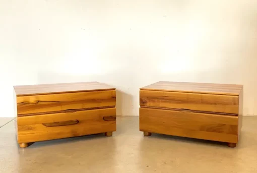 Pamono Wooden Bedside Tables by Mario Marenco for Mobilgirgi, 1980s, Set of 2 Clearance