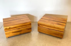 Pamono Wooden Bedside Tables by Mario Marenco for Mobilgirgi, 1980s, Set of 2 Clearance