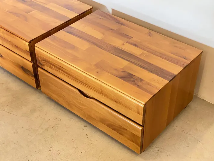 Pamono Wooden Bedside Tables by Mario Marenco for Mobilgirgi, 1980s, Set of 2 Clearance