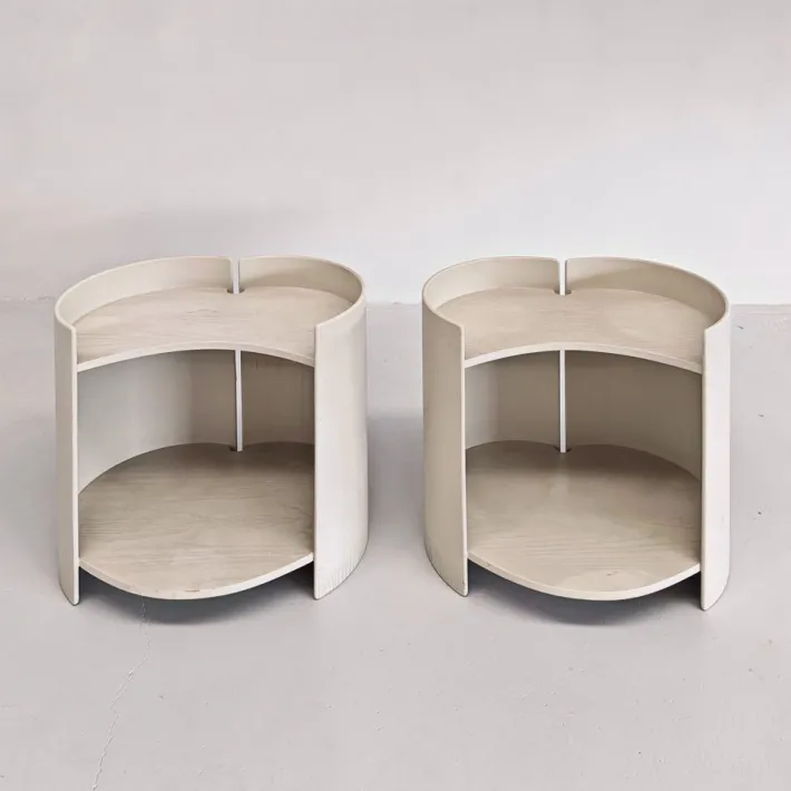 Pamono Wooden Bedside Tables by K. Takahama for Gavina, 1960s, Set of 2 Sale