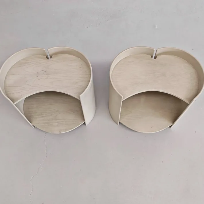 Pamono Wooden Bedside Tables by K. Takahama for Gavina, 1960s, Set of 2 Sale
