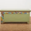 Pamono Wooden Chest with Geometric Painting Online