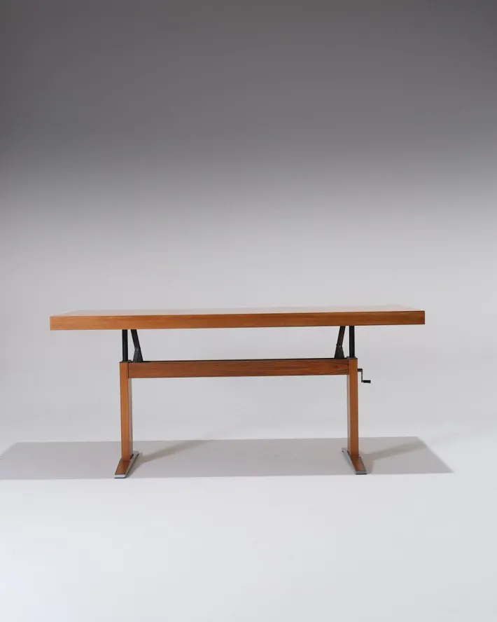 Pamono Wooden Height-Adjustable Dining Table, 1970s Outlet
