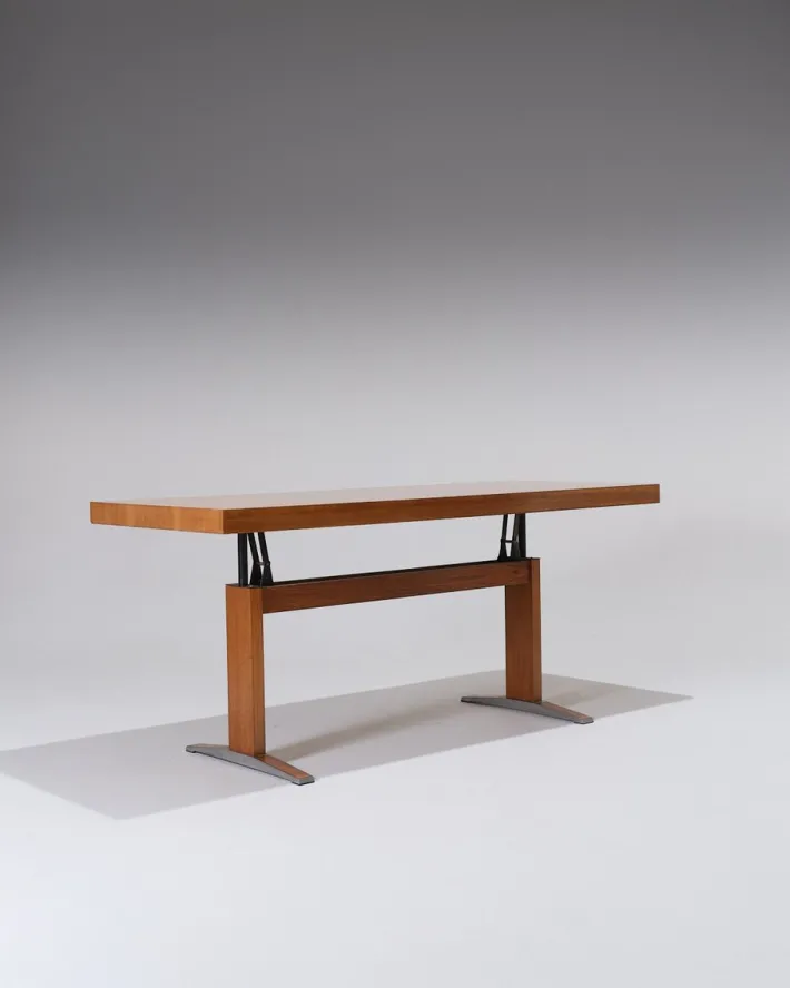 Pamono Wooden Height-Adjustable Dining Table, 1970s Outlet