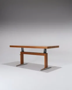 Pamono Wooden Height-Adjustable Dining Table, 1970s Outlet