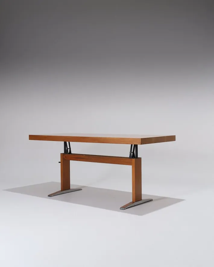 Pamono Wooden Height-Adjustable Dining Table, 1970s Outlet