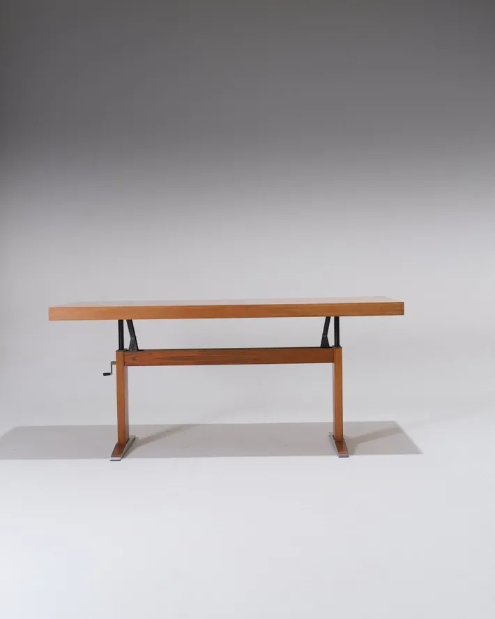 Pamono Wooden Height-Adjustable Dining Table, 1970s Outlet