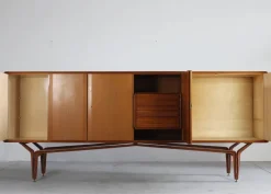 Pamono Wooden Sideboard with Doors and Drawers from Galleria Mobili Darte, Italy, 1950s Discount