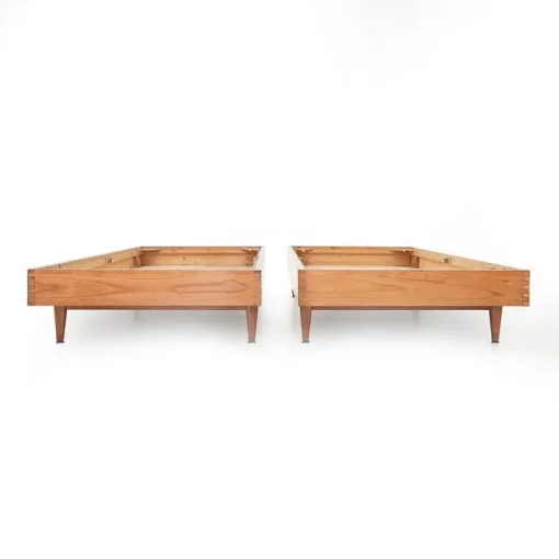 Pamono Wooden Single Bed, 1950s Clearance