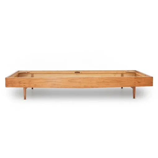 Pamono Wooden Single Bed, 1950s Clearance