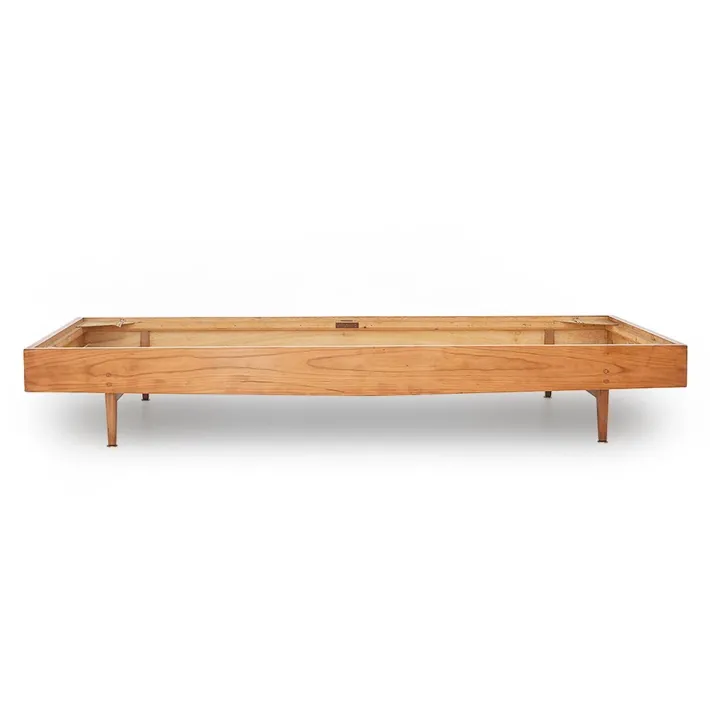 Pamono Wooden Single Bed, 1950s Clearance