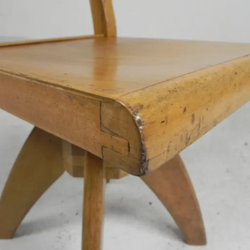 Pamono Wooden Swivel Chair, 1950s Discount