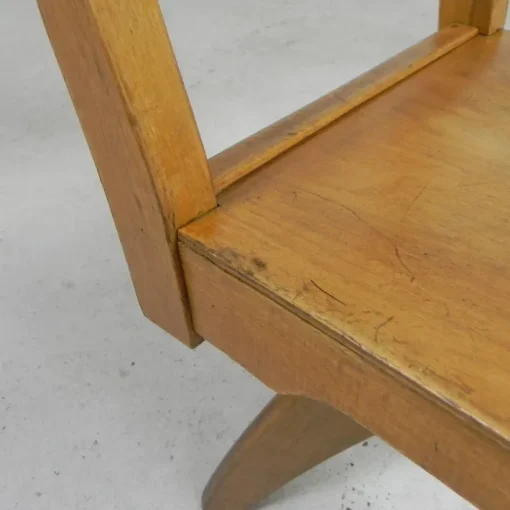 Pamono Wooden Swivel Chair, 1950s Discount