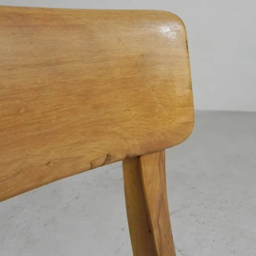 Pamono Wooden Swivel Chair, 1950s Discount