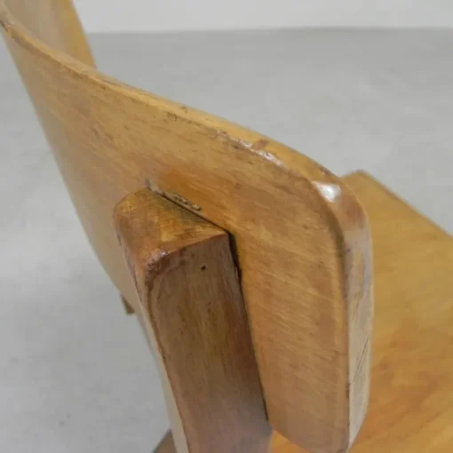 Pamono Wooden Swivel Chair, 1950s Discount