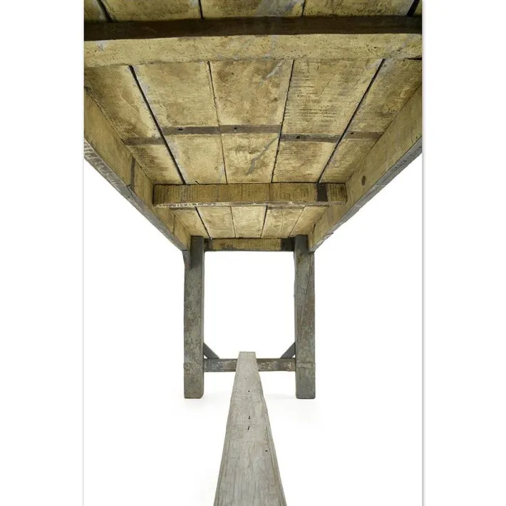 Pamono Workshop Table in Patinated Wood Sale
