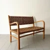 Pamono Woven Bentwood Bench by Axel Larsson for Bodafors, 1940 Discount
