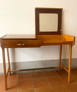 Pamono Writing Desk with Folding Mirror and Drawer attributed to Giò Ponti, Italy, 1950s New