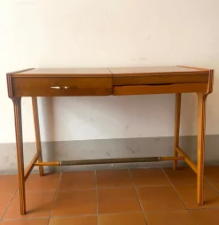 Pamono Writing Desk with Folding Mirror and Drawer attributed to Giò Ponti, Italy, 1950s New