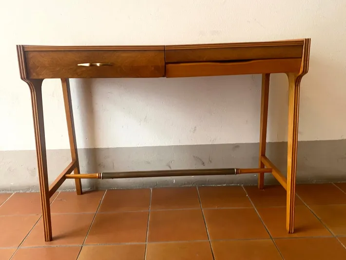 Pamono Writing Desk with Folding Mirror and Drawer attributed to Giò Ponti, Italy, 1950s New