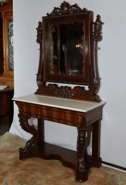 Pamono Writing Dresser or Desk in Mahogany, Early 19th Century New