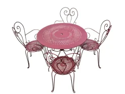Pamono Wrought Iron Garden Table and Chairs, 1940s, Set of 5 Best