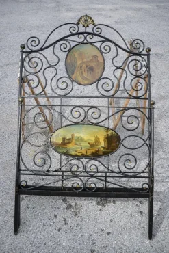 Pamono Wrought Iron Hand-Painted Bed, Italy Clearance
