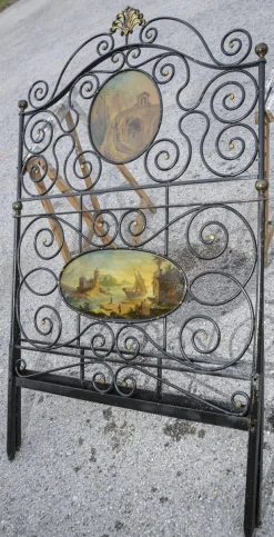 Pamono Wrought Iron Hand-Painted Bed, Italy Clearance