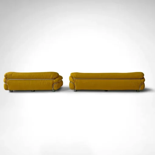 Pamono Yellow Bouclé Sesann Sofas by Gianfranco Frattini for Cassina, 1970s, Set of 2 Hot