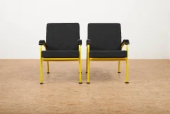 Pamono Yellow Tubular Steel Armchairs with Black Bakelite Armrests and Feet and Kvadrat Upholstery from Embru, 1934, Set of 2 Discount