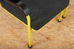 Pamono Yellow Tubular Steel Armchairs with Black Bakelite Armrests and Feet and Kvadrat Upholstery from Embru, 1934, Set of 2 Discount