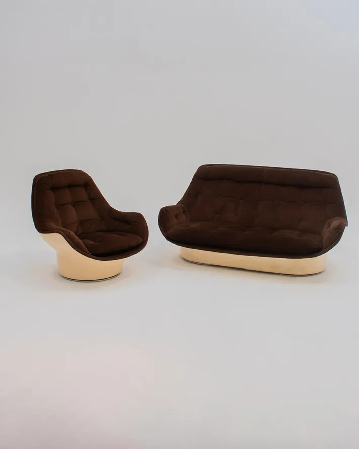 Pamono Yoga Chair and Sofa by Michael Cadestin for Airborne 1960, Set of 2 Online