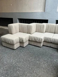 Pamono Zig Zag Modular Sofa in White Bouclé, 2000s New